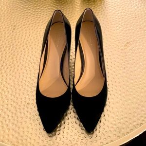 New Cole Hann women heels suede and leather block